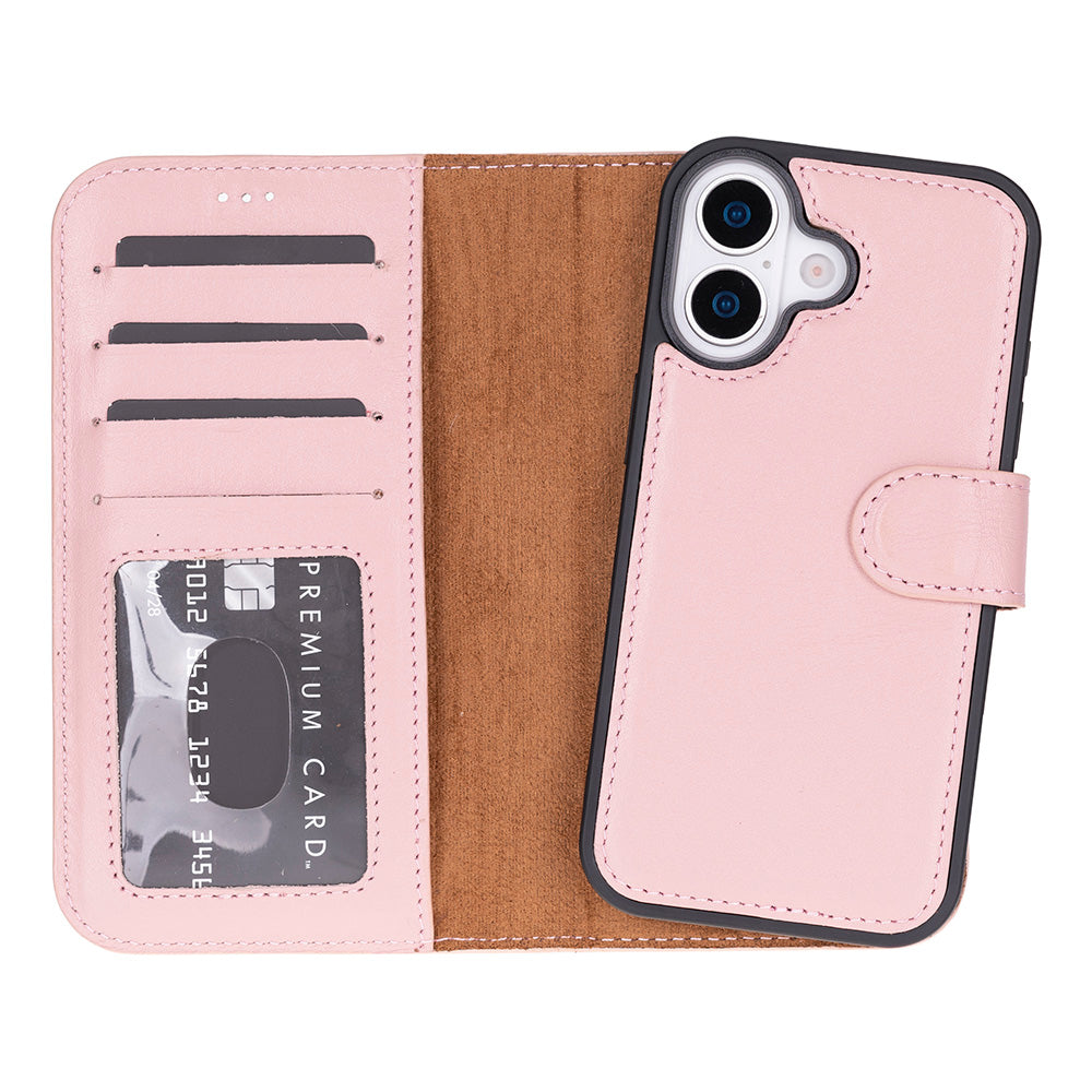 Meister Abnehmbare Premium-Leder-Wallet-Hülle für iPhone 17