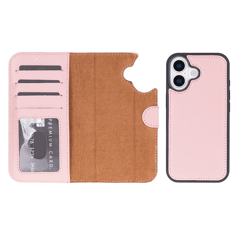 Meister Abnehmbare Premium-Leder-Wallet-Hülle für iPhone 17