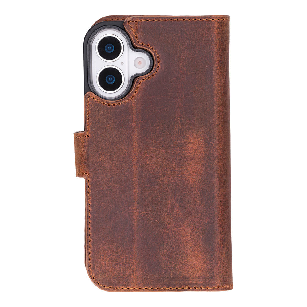 Meister Abnehmbare Premium-Leder-Wallet-Hülle für iPhone 17