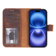 Meister Abnehmbare Premium-Leder-Wallet-Hülle für iPhone 17