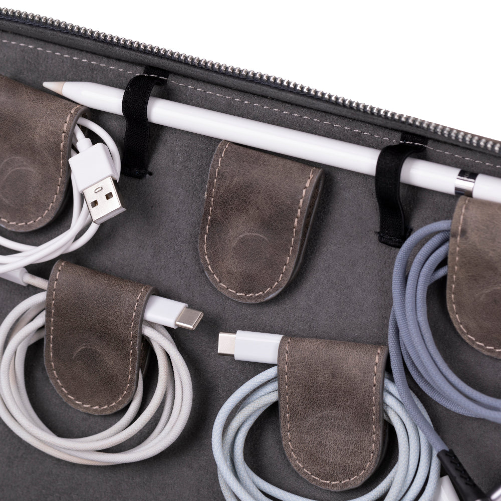 Reisekabelorganizer aus Leder