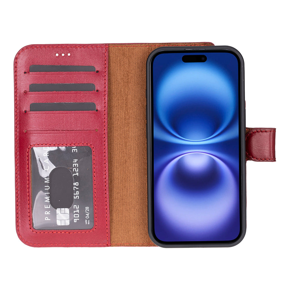 Meister Abnehmbare Premium-Leder-Wallet-Hülle für iPhone 17