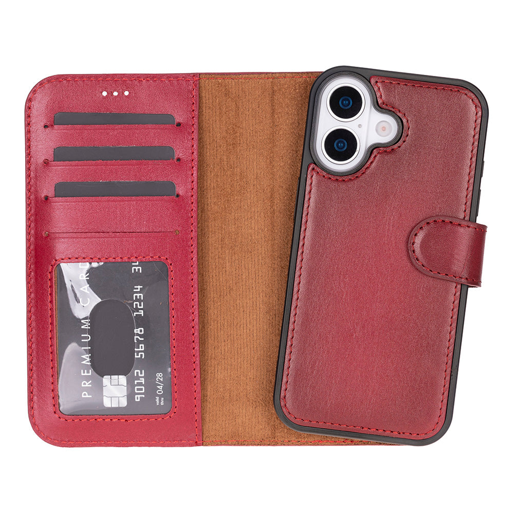 Meister Abnehmbare Premium-Leder-Wallet-Hülle für iPhone 17