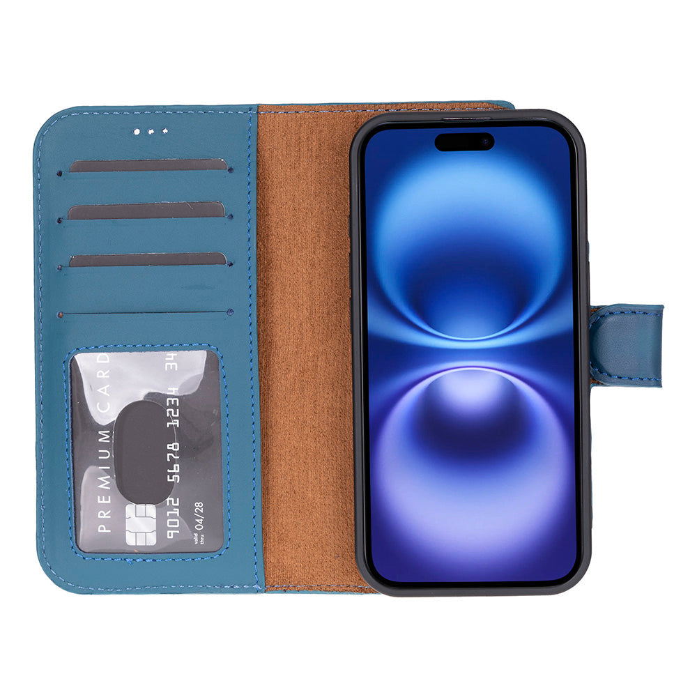 Meister Abnehmbare Premium-Leder-Wallet-Hülle für iPhone 17