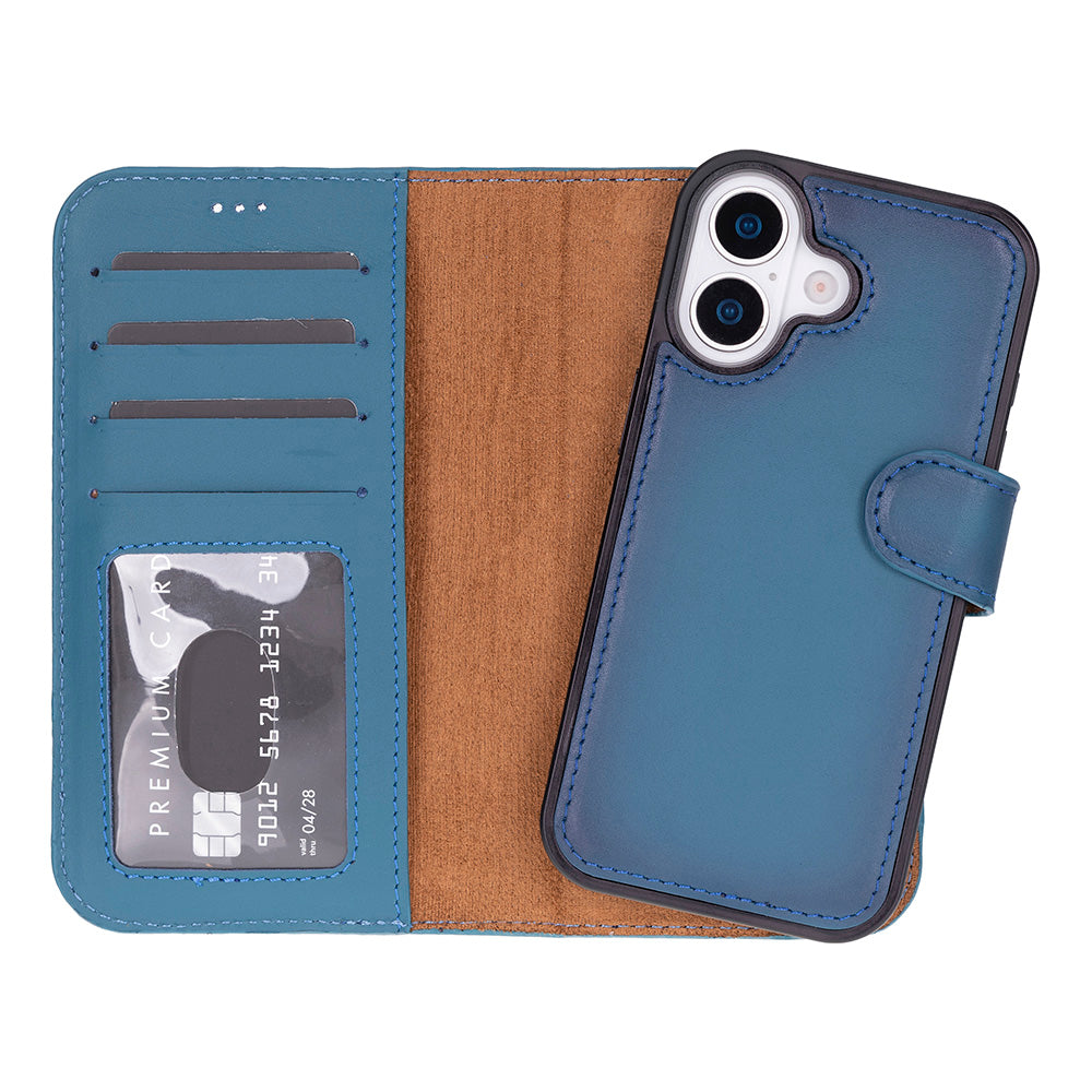 Meister Abnehmbare Premium-Leder-Wallet-Hülle für iPhone 17