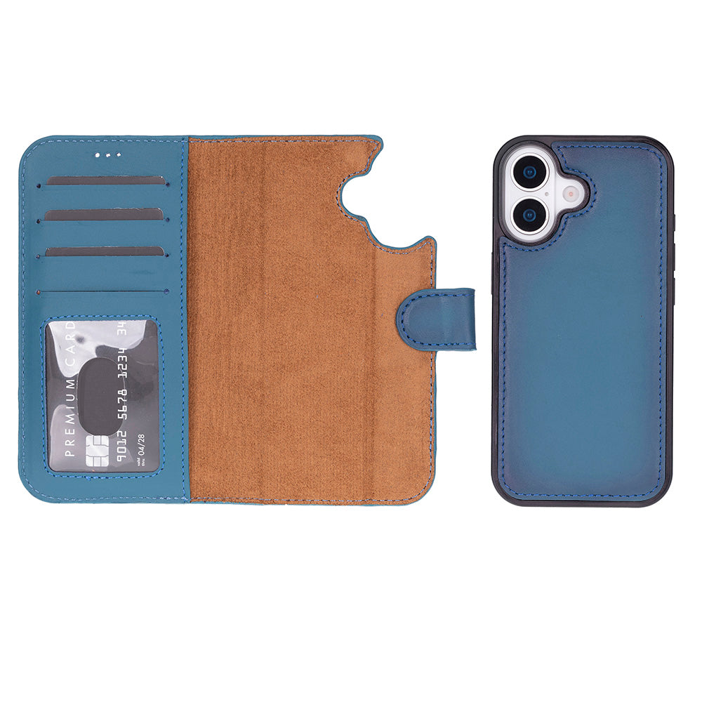 Meister Abnehmbare Premium-Leder-Wallet-Hülle für iPhone 17