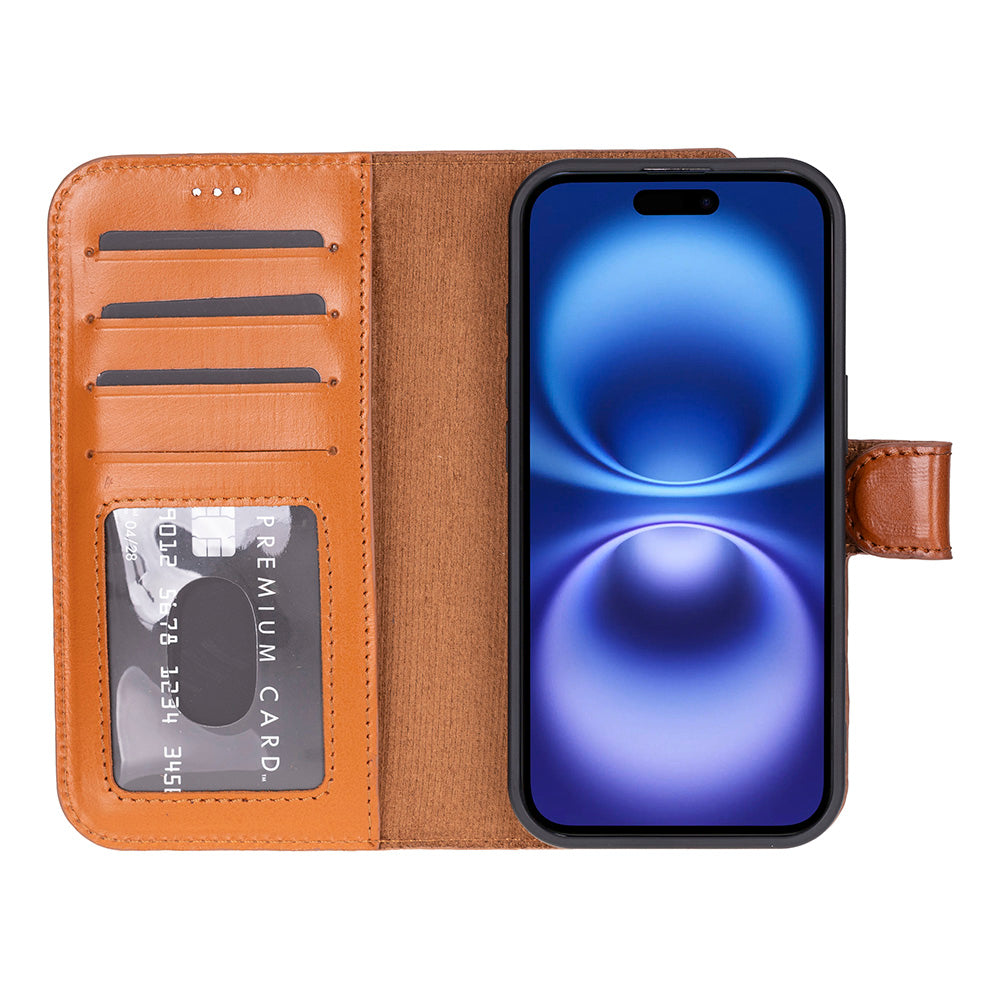 Meister Abnehmbare Premium-Leder-Wallet-Hülle für iPhone 17