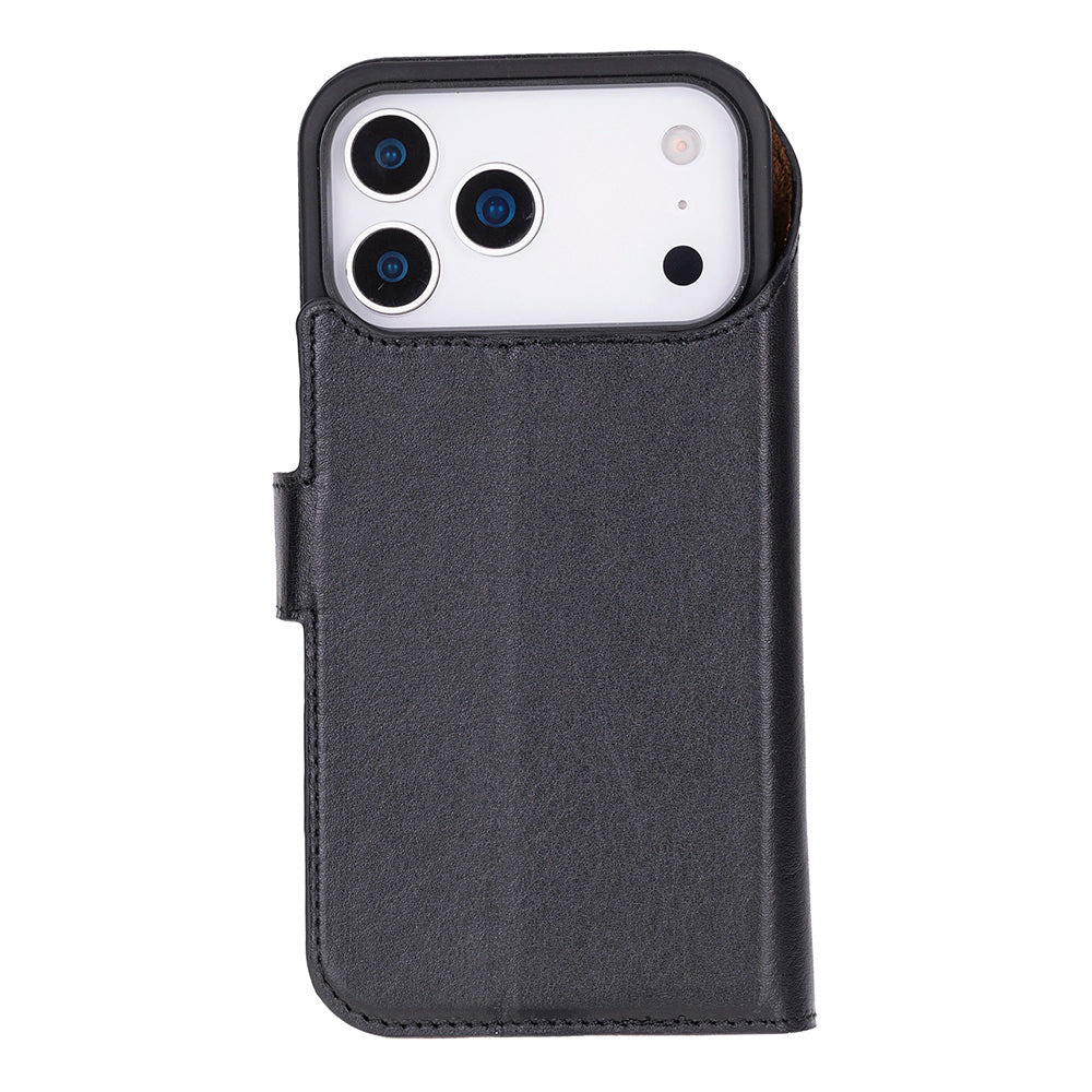Meister Abnehmbare Premium-Leder-Wallet-Hülle für iPhone 17 Pro