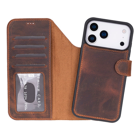 Meister Detachable Premium Leather Wallet Case for iPhone 17 Pro