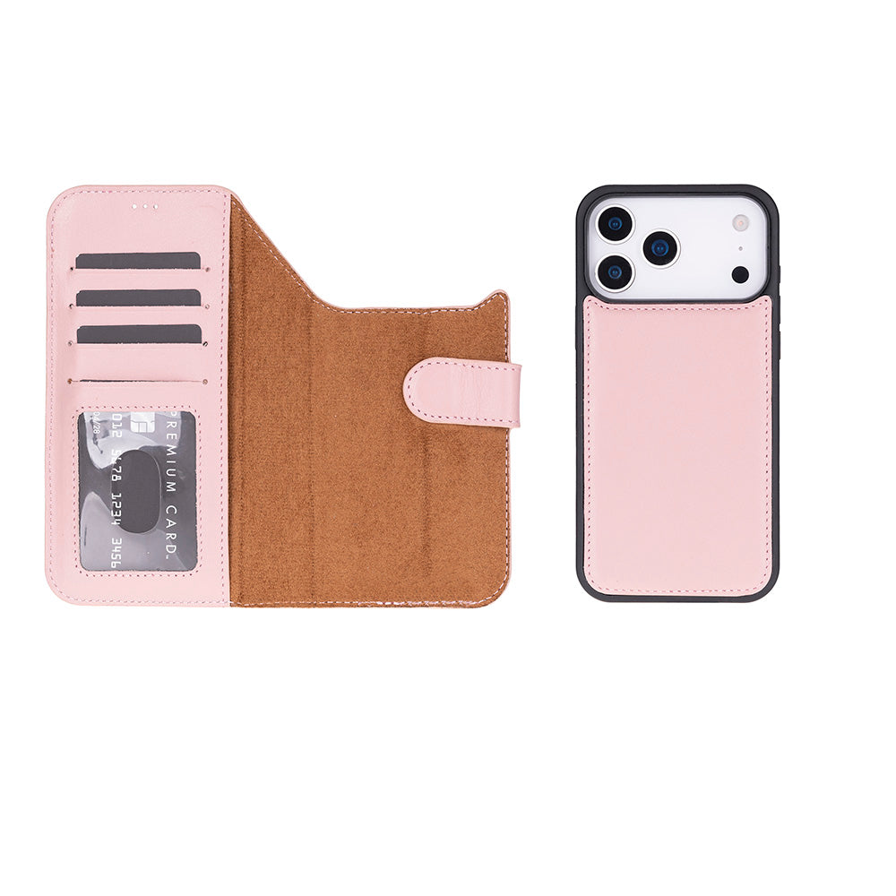 Meister Abnehmbare Premium-Leder-Wallet-Hülle für iPhone 17 Pro Max