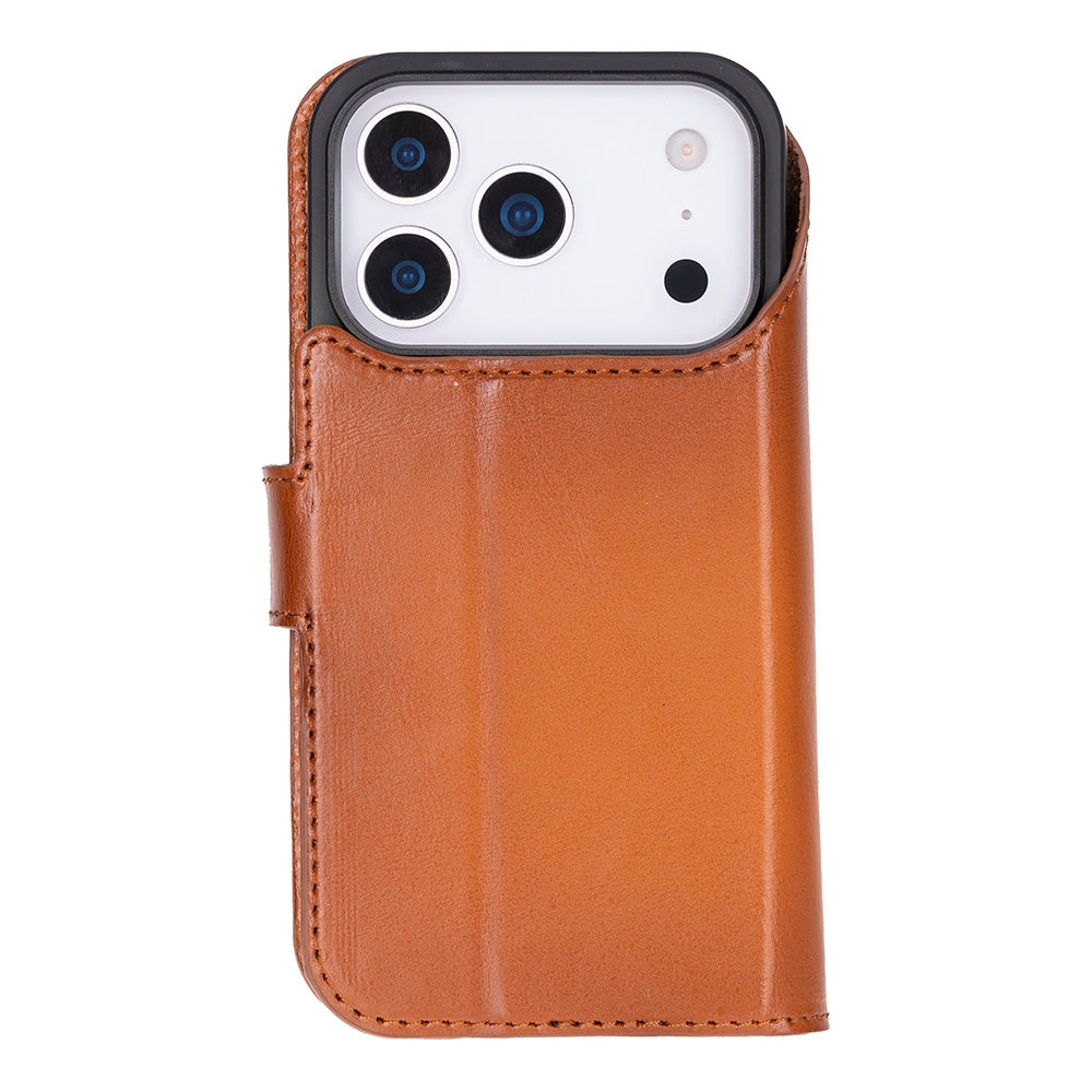 Meister Abnehmbare Premium-Leder-Wallet-Hülle für iPhone 17 Pro
