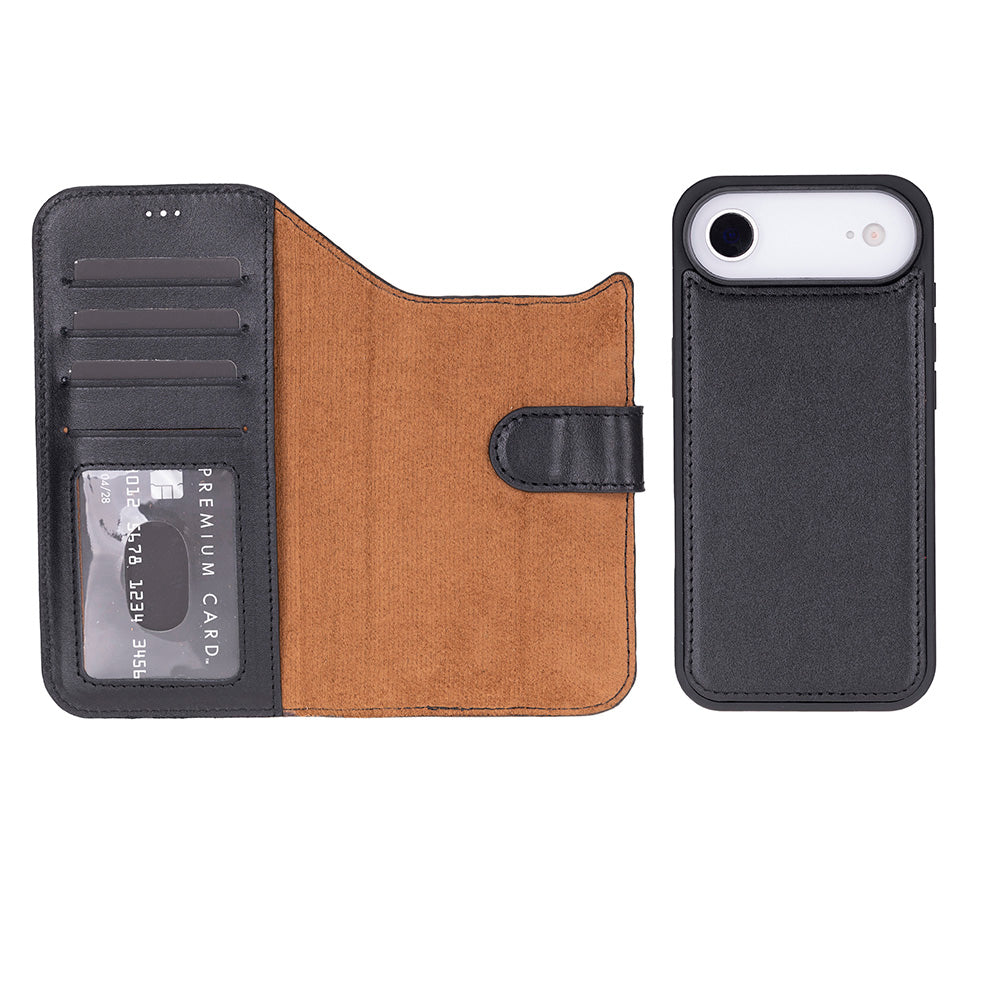 Meister Abnehmbare Premium-Leder-Wallet-Hülle für iPhone 17 Air