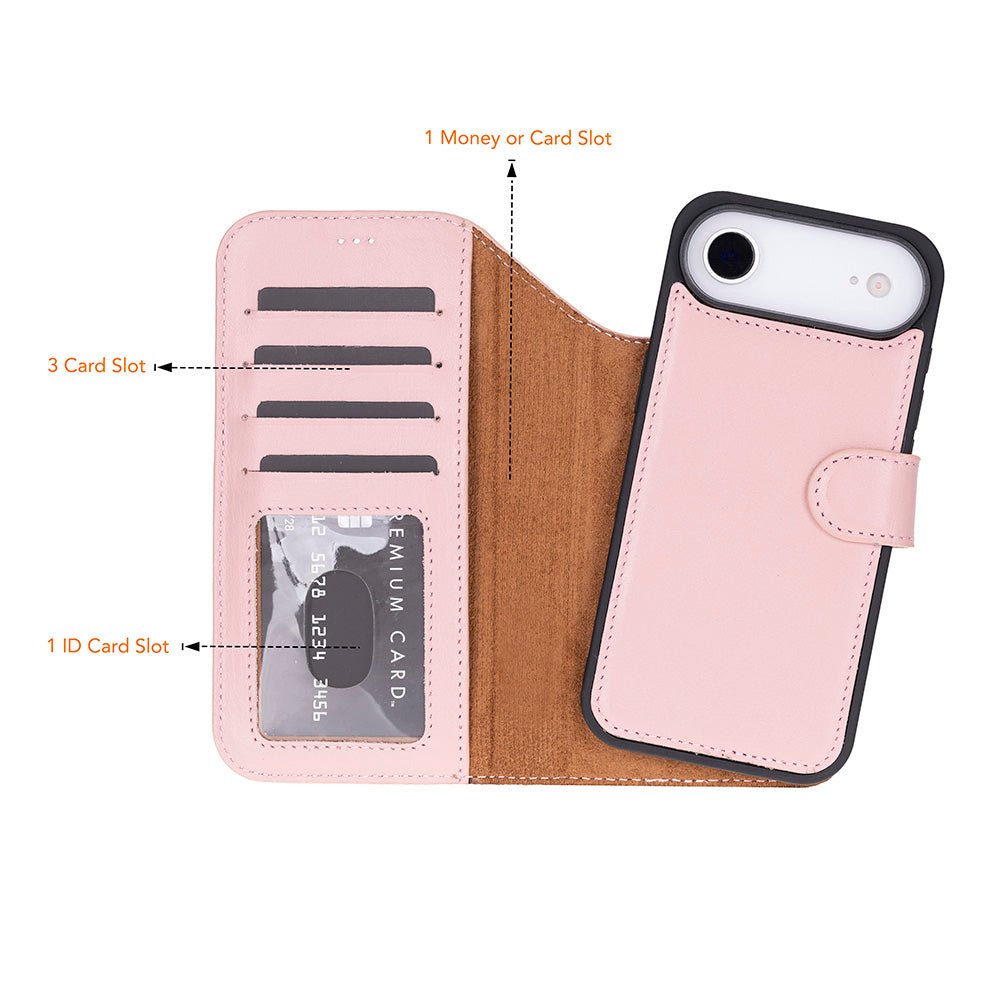 Meister Abnehmbare Premium-Leder-Wallet-Hülle für iPhone 17 Air