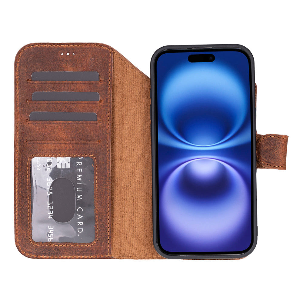 Meister Abnehmbare Premium-Leder-Wallet-Hülle für iPhone 17 Air
