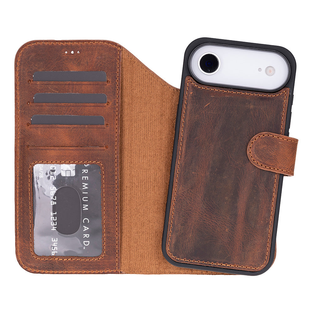 Meister Abnehmbare Premium-Leder-Wallet-Hülle für iPhone 17 Air