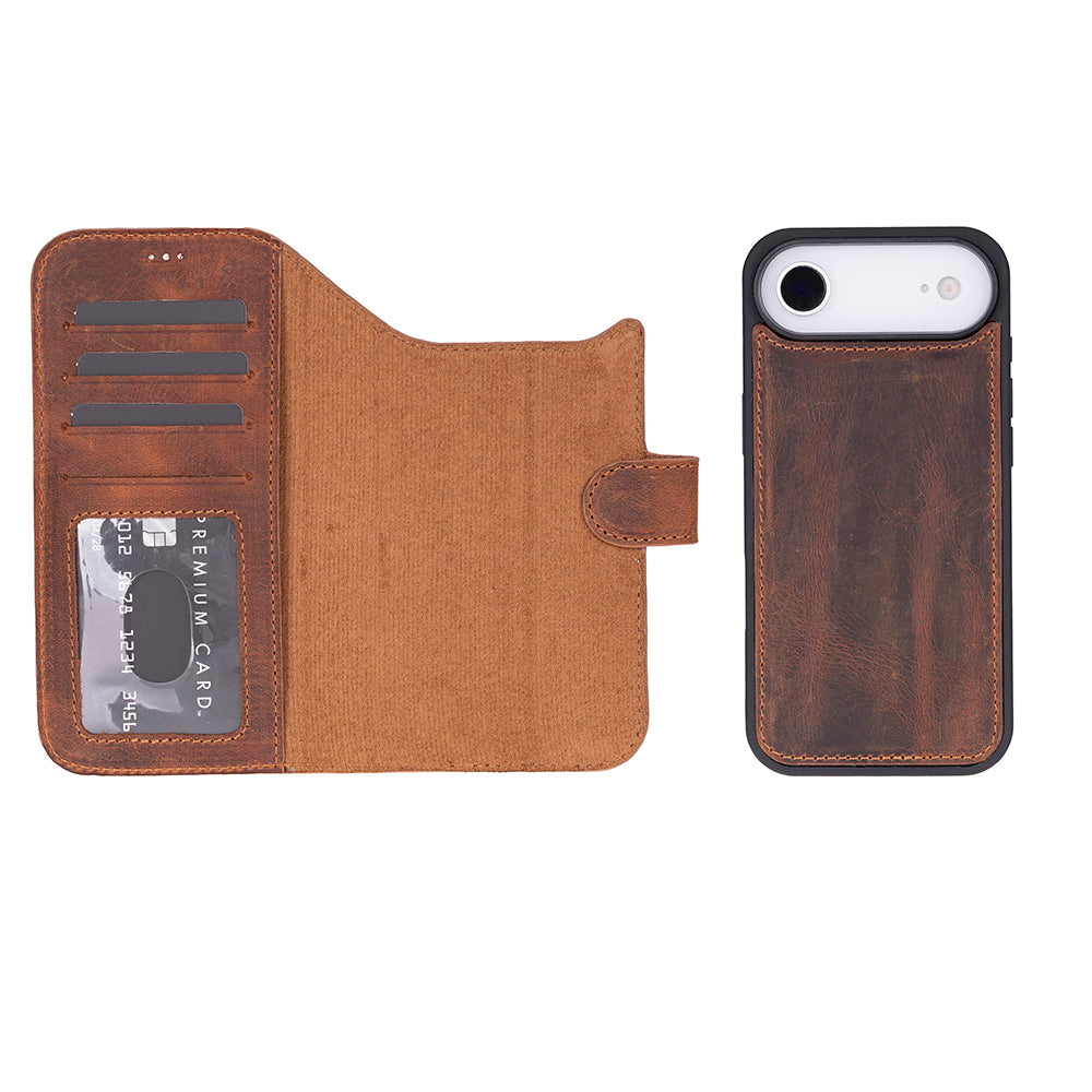 Meister Abnehmbare Premium-Leder-Wallet-Hülle für iPhone 17 Air