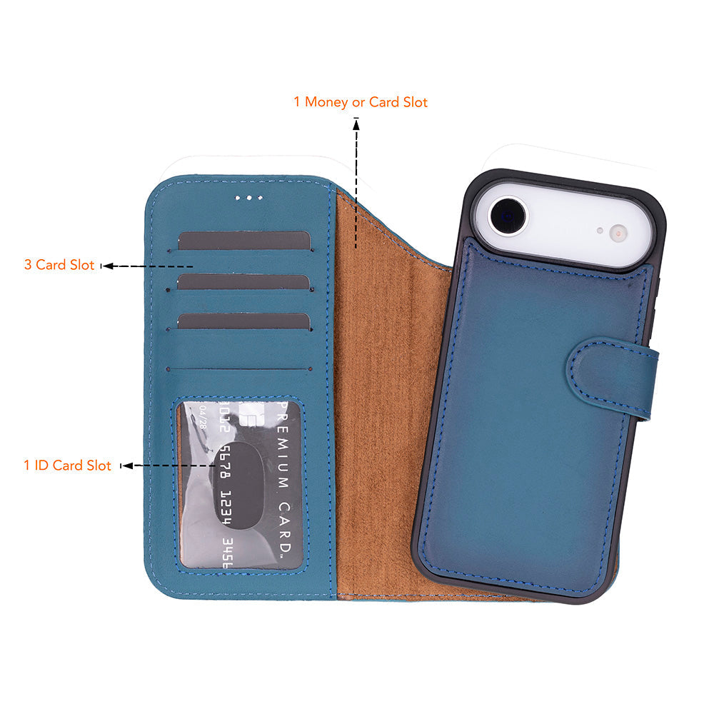 Meister Abnehmbare Premium-Leder-Wallet-Hülle für iPhone 17 Air