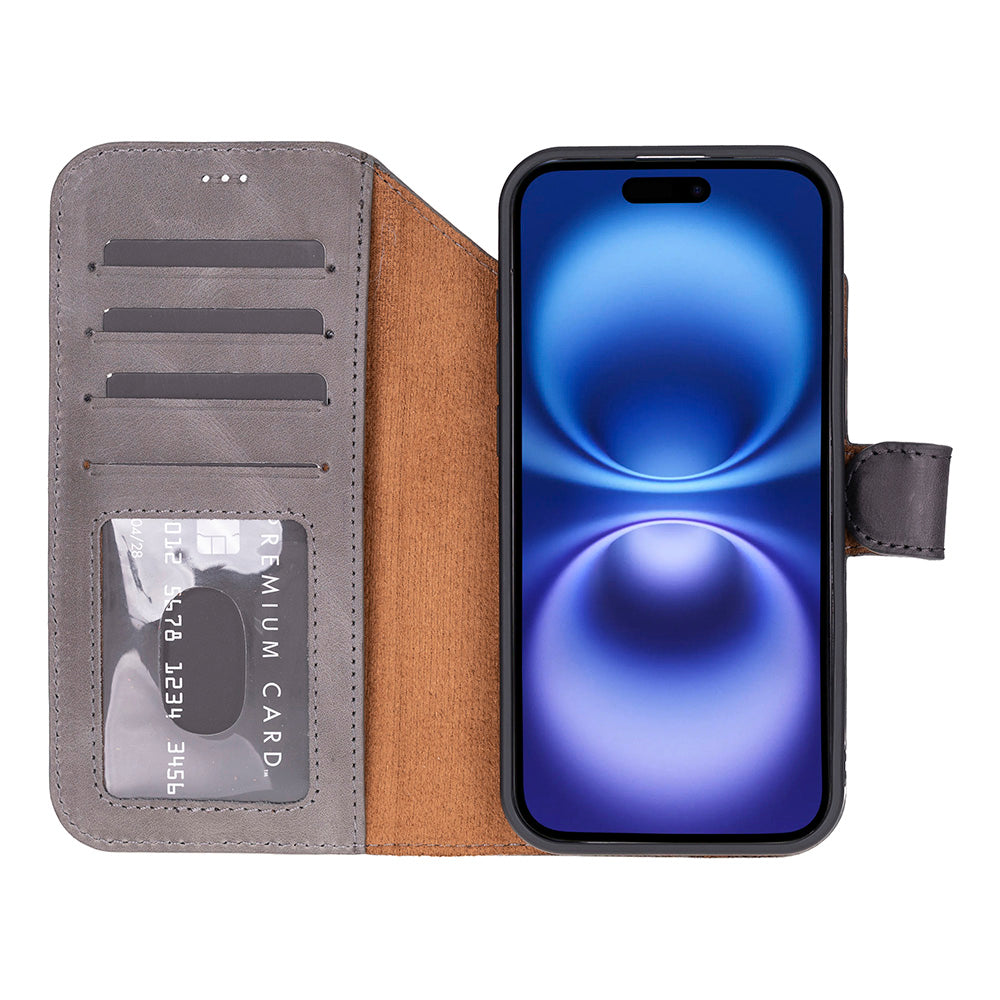 Meister Abnehmbare Premium-Leder-Wallet-Hülle für iPhone 17 Air