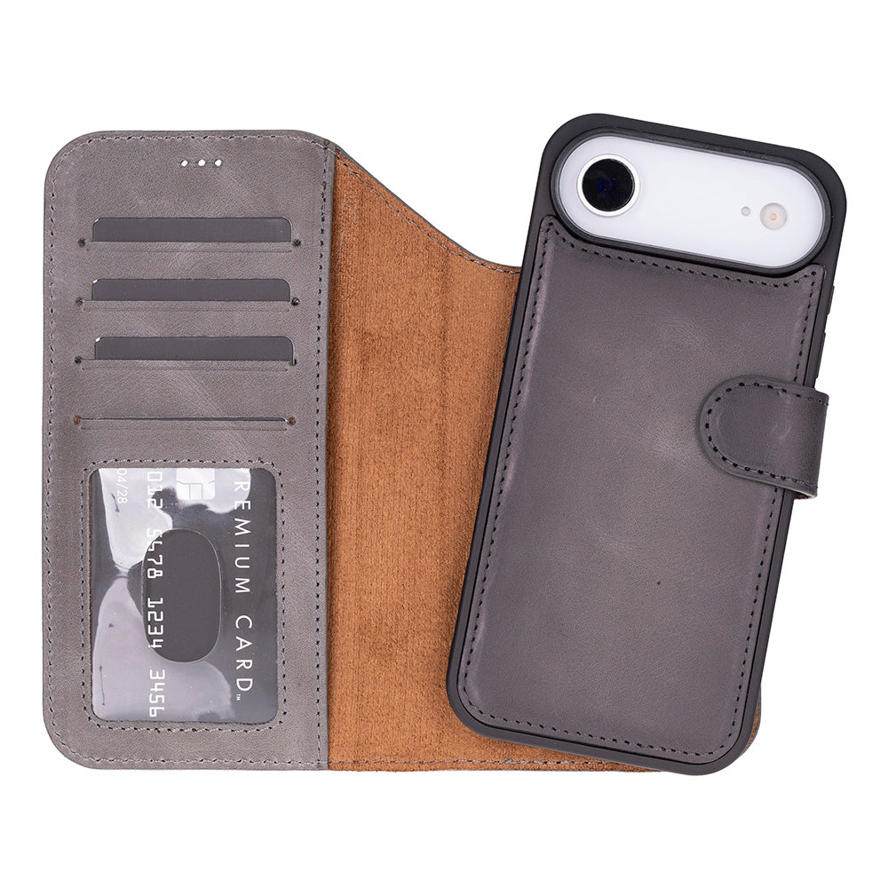 Meister Abnehmbare Premium-Leder-Wallet-Hülle für iPhone 17 Air