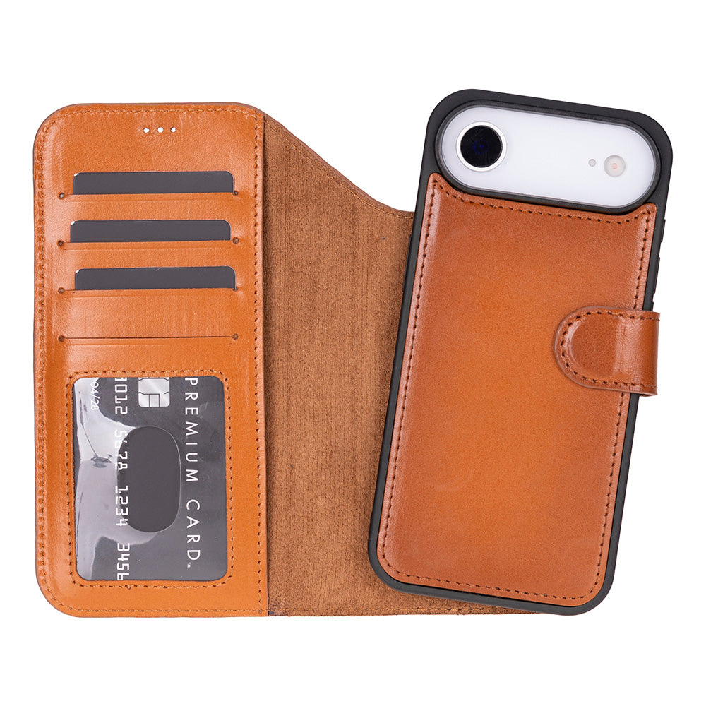 Meister Abnehmbare Premium-Leder-Wallet-Hülle für iPhone 17 Air