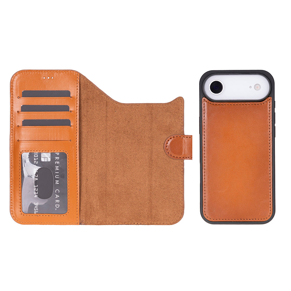 Meister Abnehmbare Premium-Leder-Wallet-Hülle für iPhone 17 Air