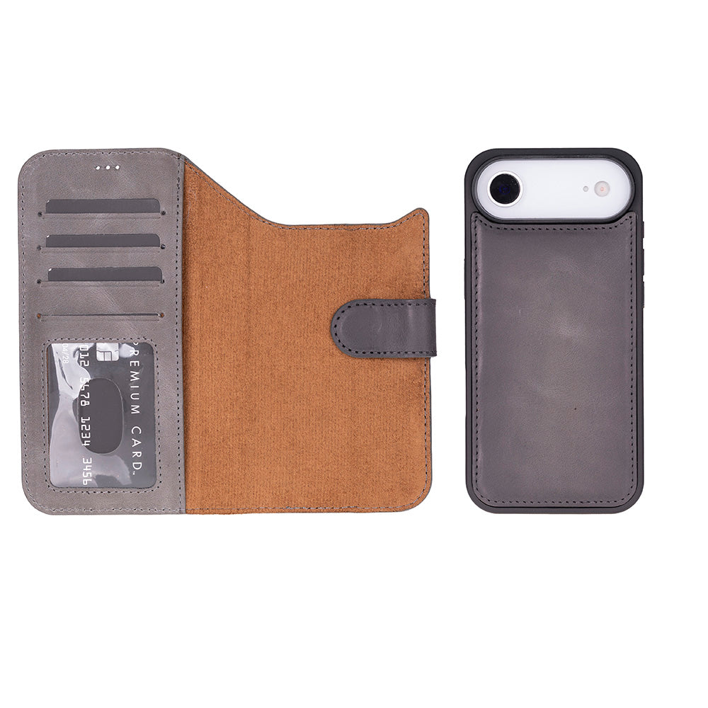 Meister Abnehmbare Premium-Leder-Wallet-Hülle für iPhone 17 Air