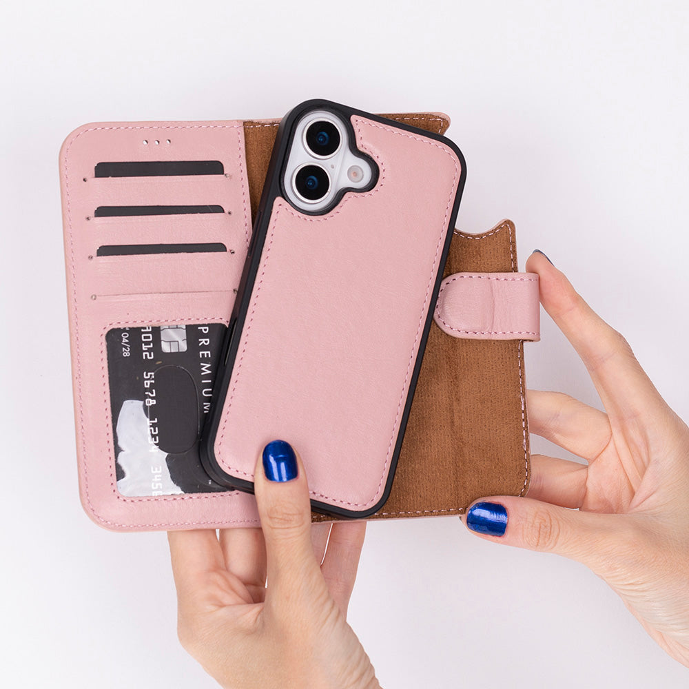 Meister Abnehmbare Premium-Leder-Wallet-Hülle für iPhone 17