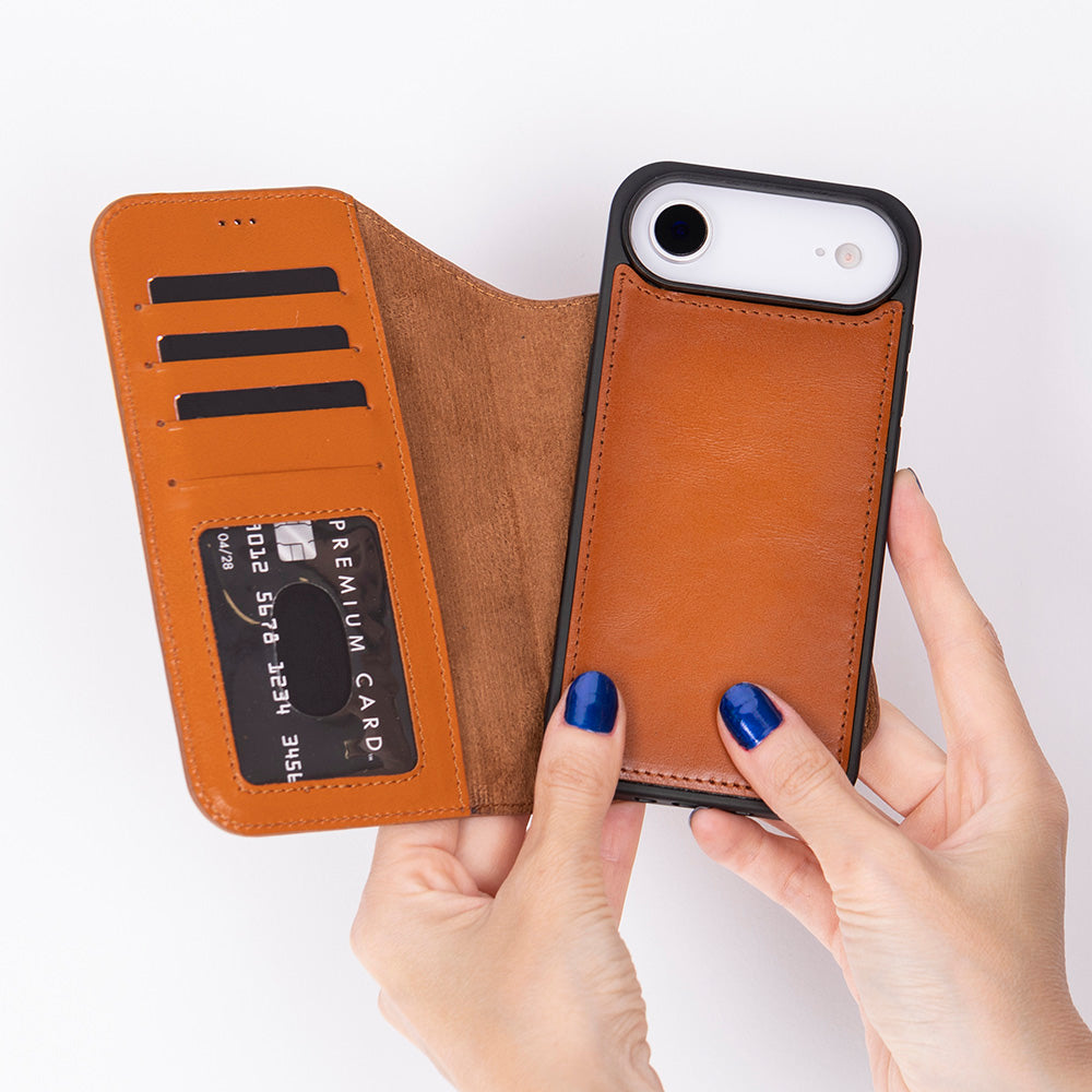 Meister Abnehmbare Premium-Leder-Wallet-Hülle für iPhone 17 Air