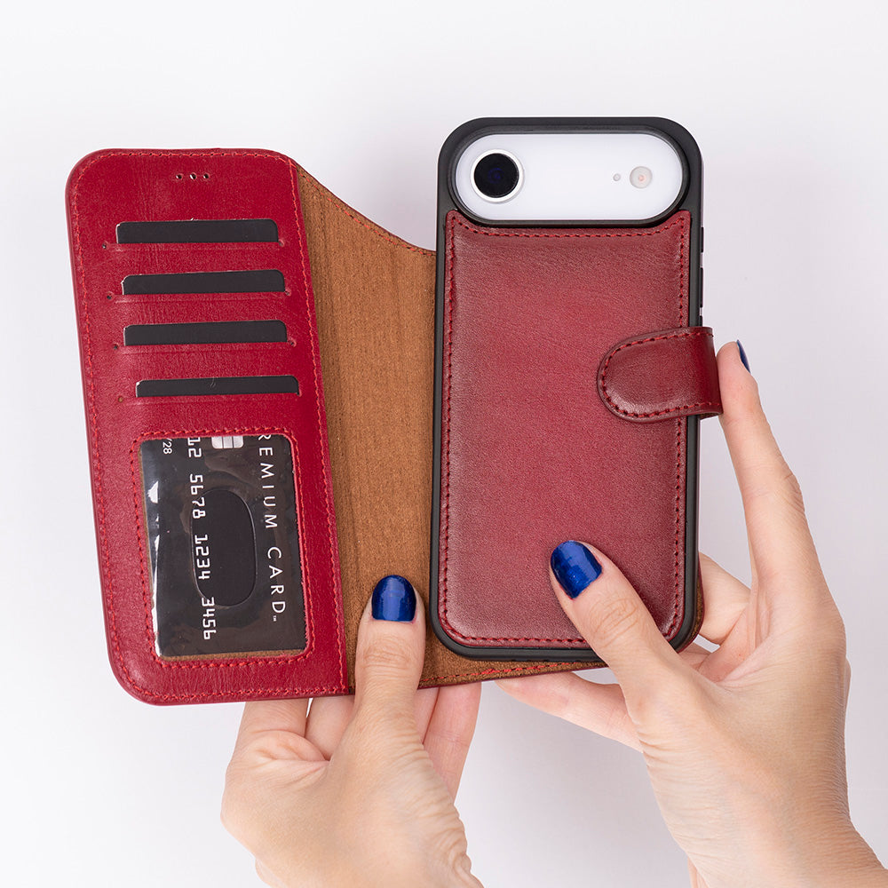 Meister Abnehmbare Premium-Leder-Wallet-Hülle für iPhone 17 Air