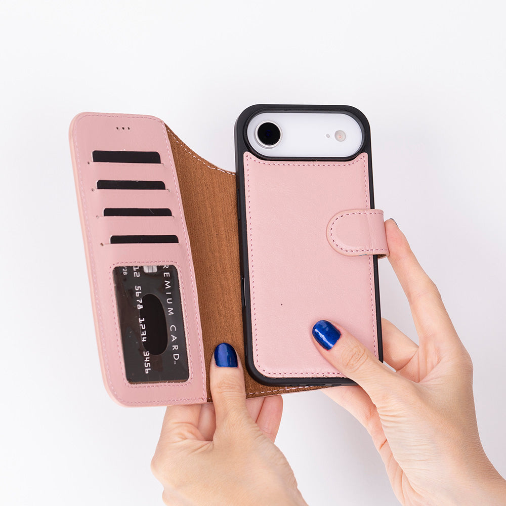 Meister Abnehmbare Premium-Leder-Wallet-Hülle für iPhone 17 Air