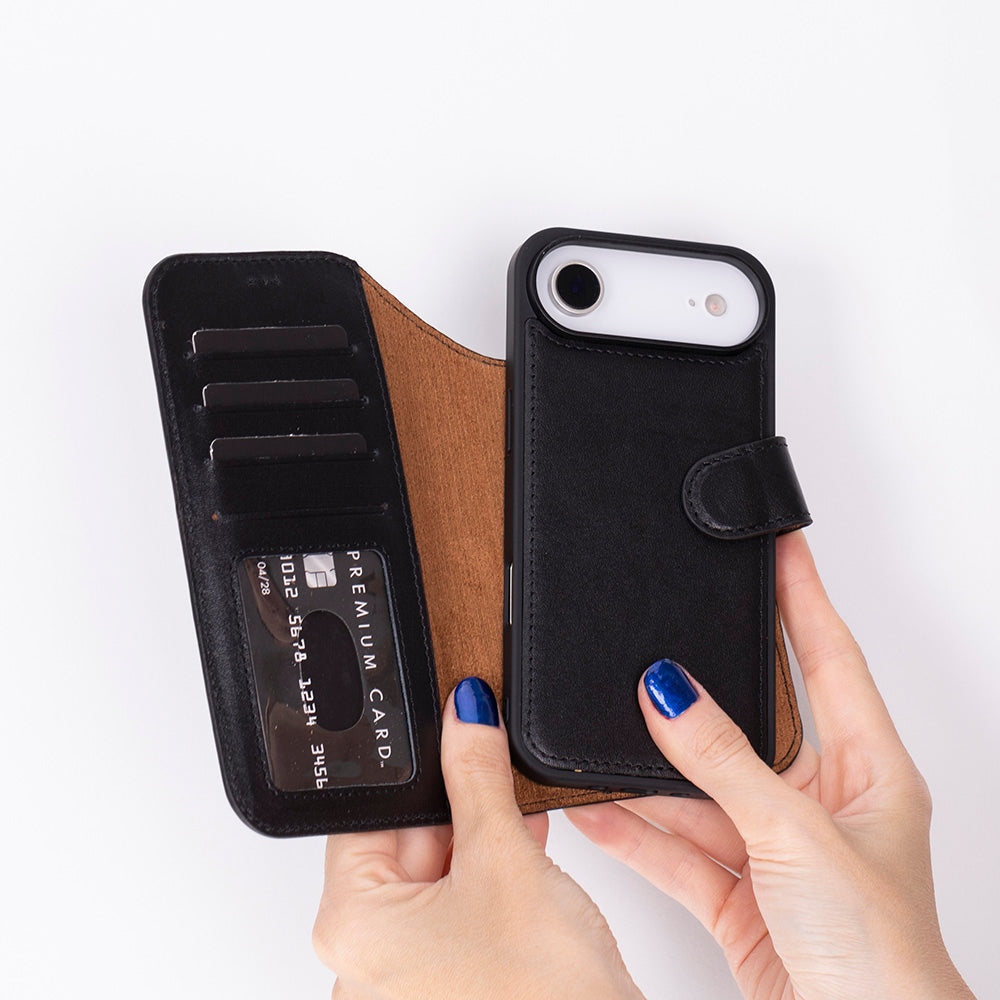 Meister Abnehmbare Premium-Leder-Wallet-Hülle für iPhone 17 Air