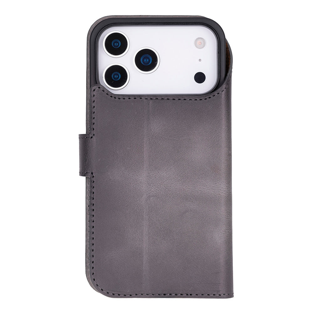 Meister Abnehmbare Premium-Leder-Wallet-Hülle für iPhone 17 Pro