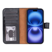 Meister Abnehmbare Premium-Leder-Wallet-Hülle für iPhone 17