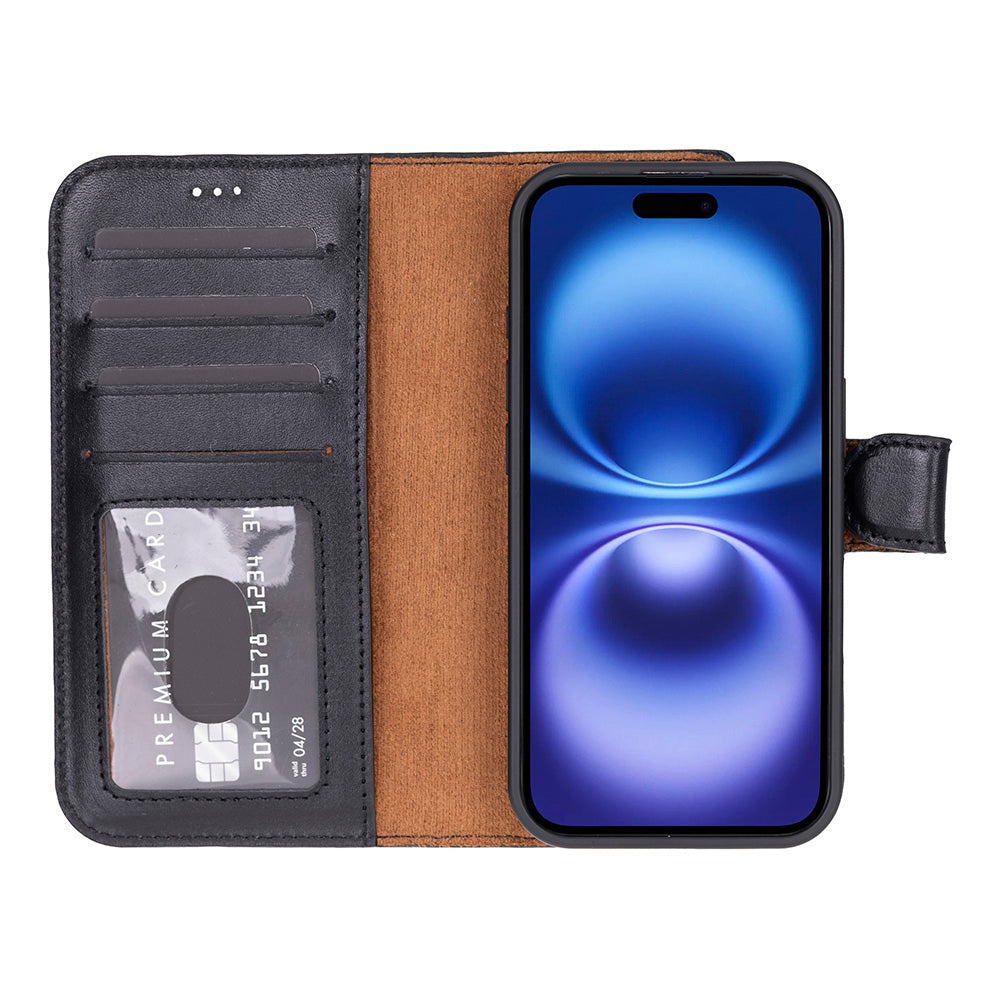 Meister Abnehmbare Premium-Leder-Wallet-Hülle für iPhone 17