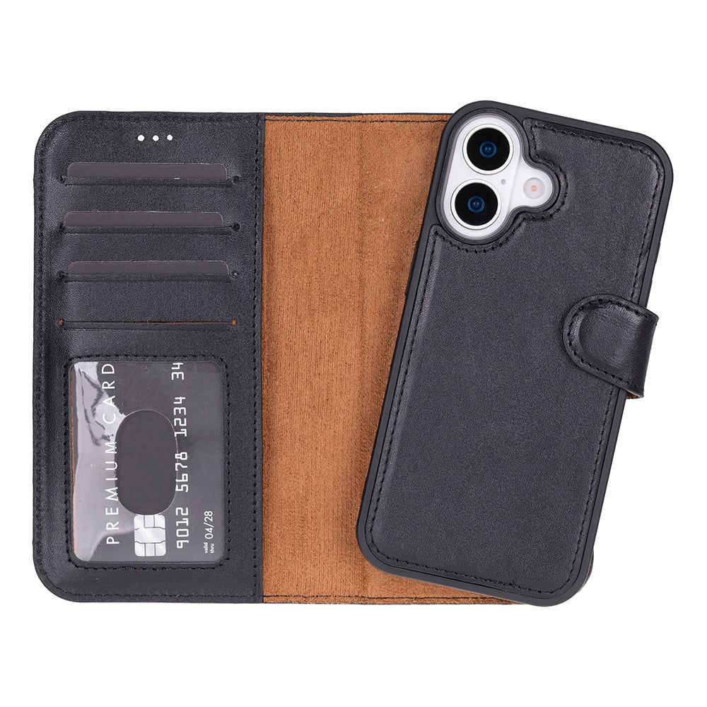 Meister Abnehmbare Premium-Leder-Wallet-Hülle für iPhone 17