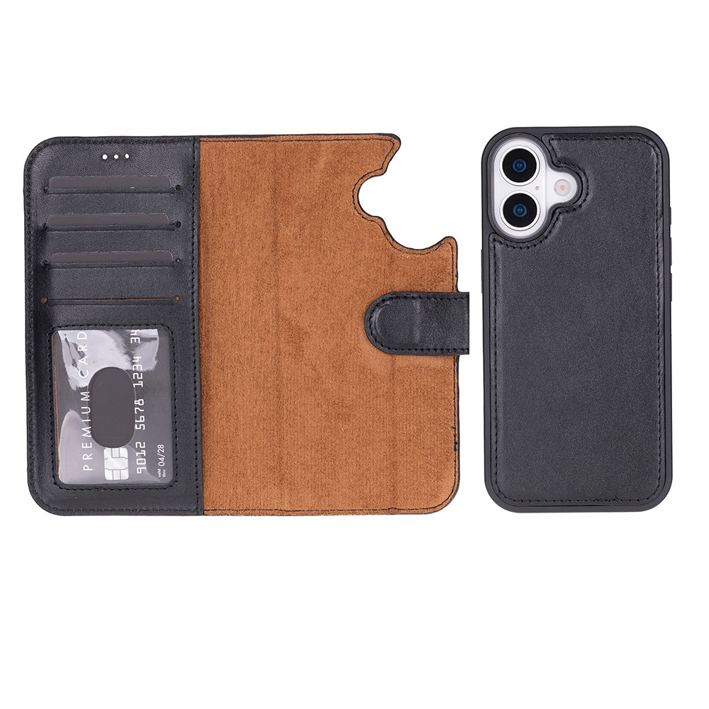 Meister Abnehmbare Premium-Leder-Wallet-Hülle für iPhone 17