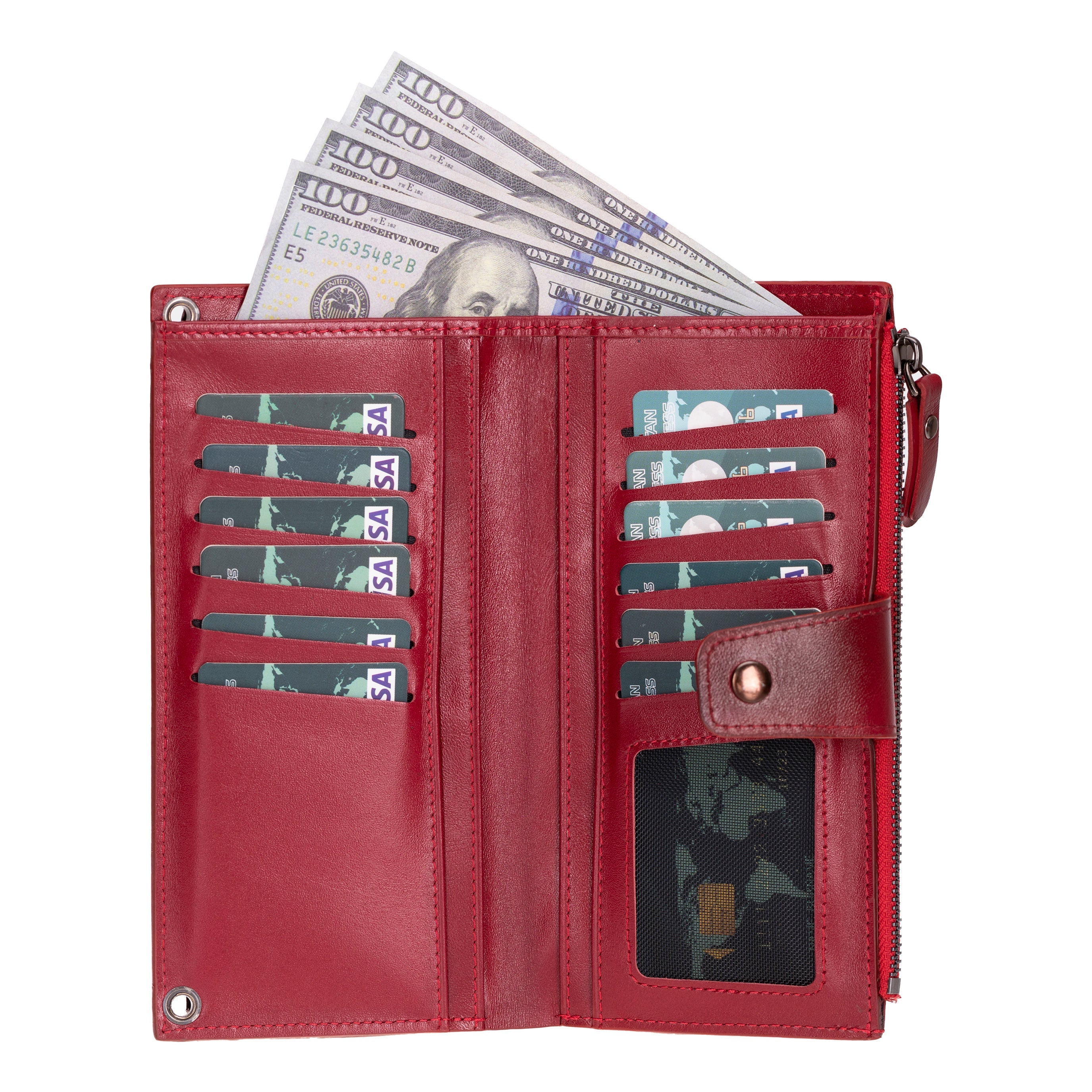 Lozan Geldbörse mit Riemen aus echtem Leder