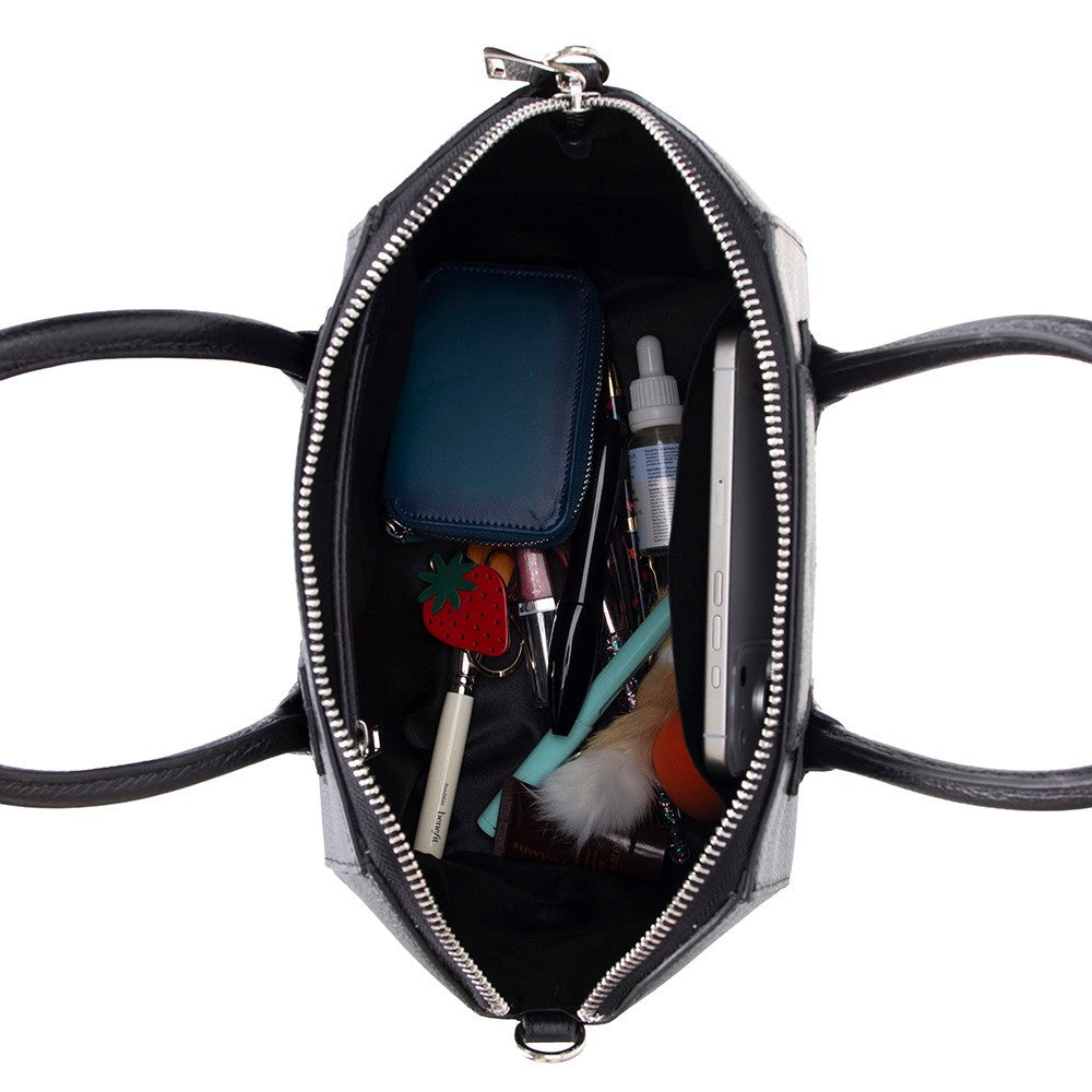 Lorenza Lederhandtasche für Damen, mittelgroß