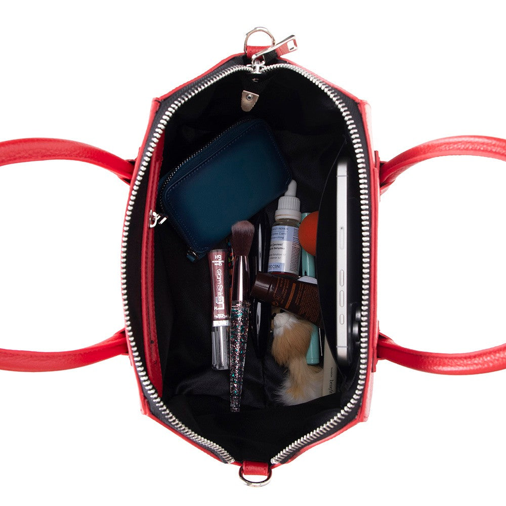 Lorenza Lederhandtasche für Damen, mittelgroß