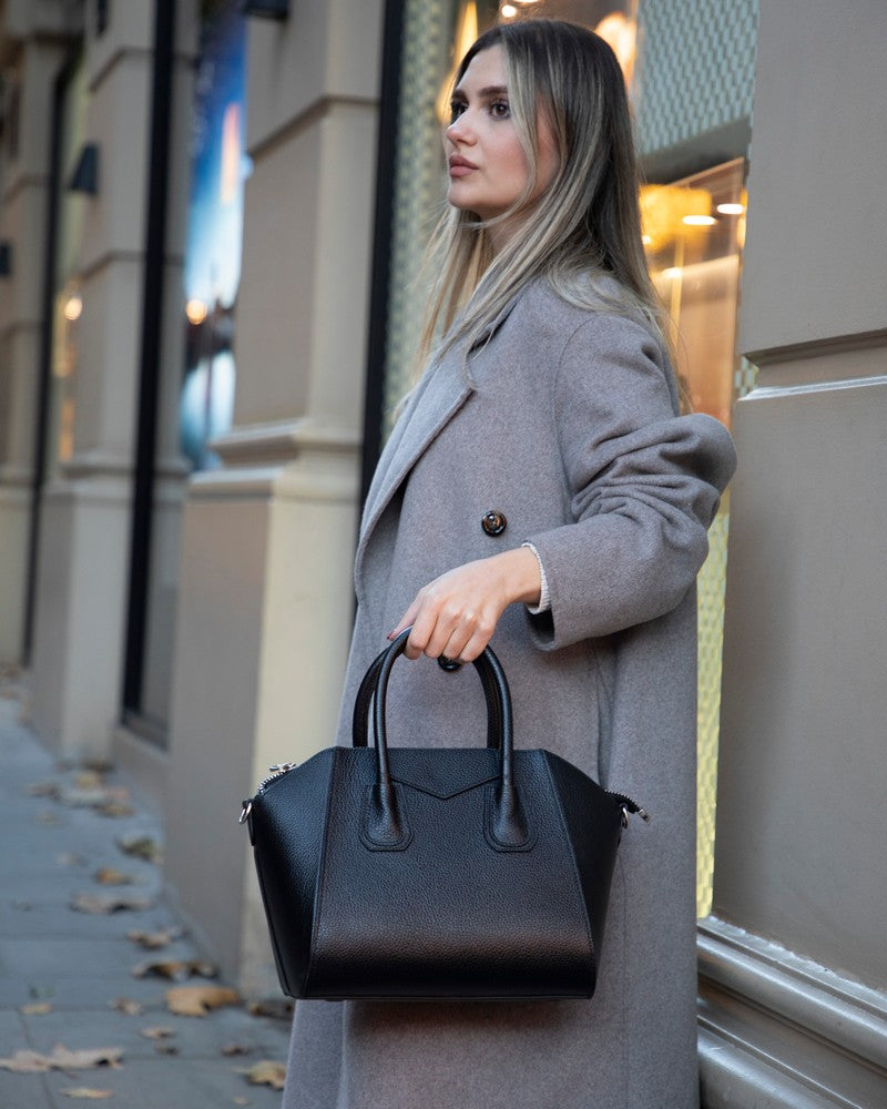 Lorenza Lederhandtasche für Damen, mittelgroß