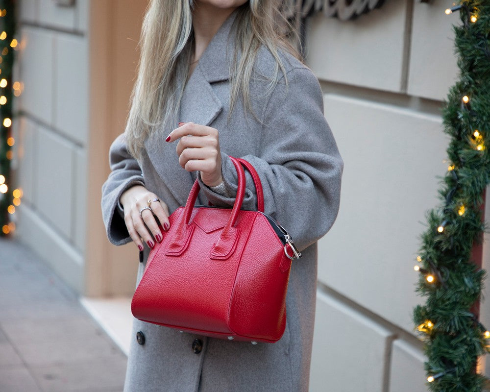 Lorenza Lederhandtasche für Damen, mittelgroß
