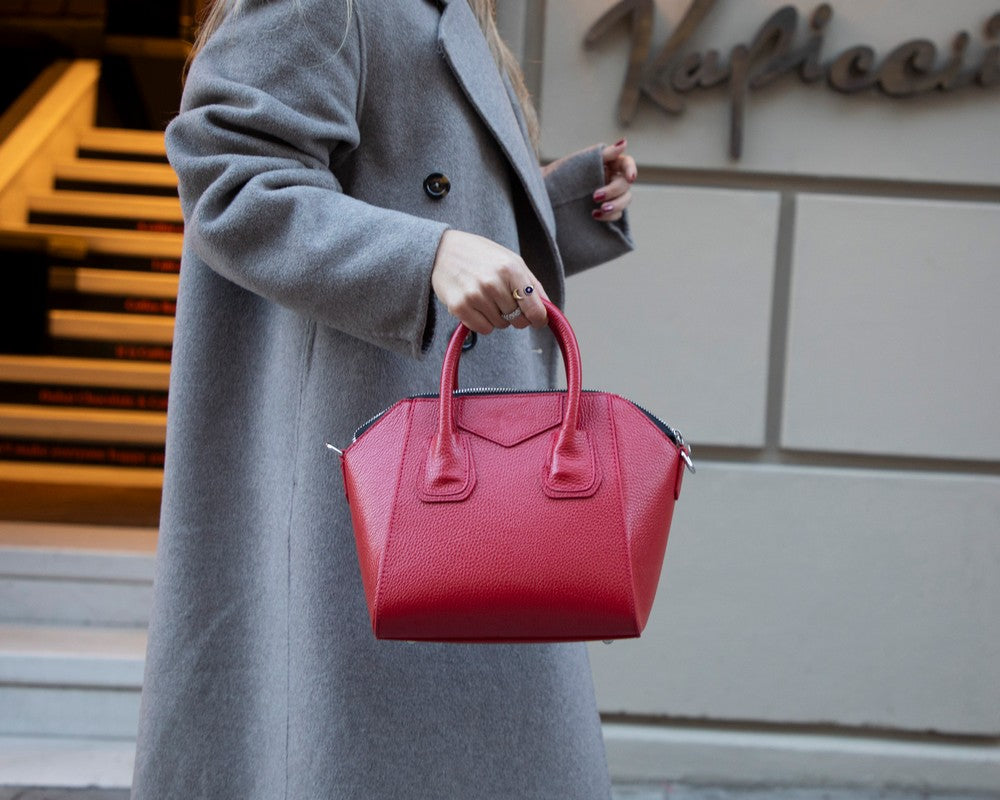 Lorenza Lederhandtasche für Damen, mittelgroß