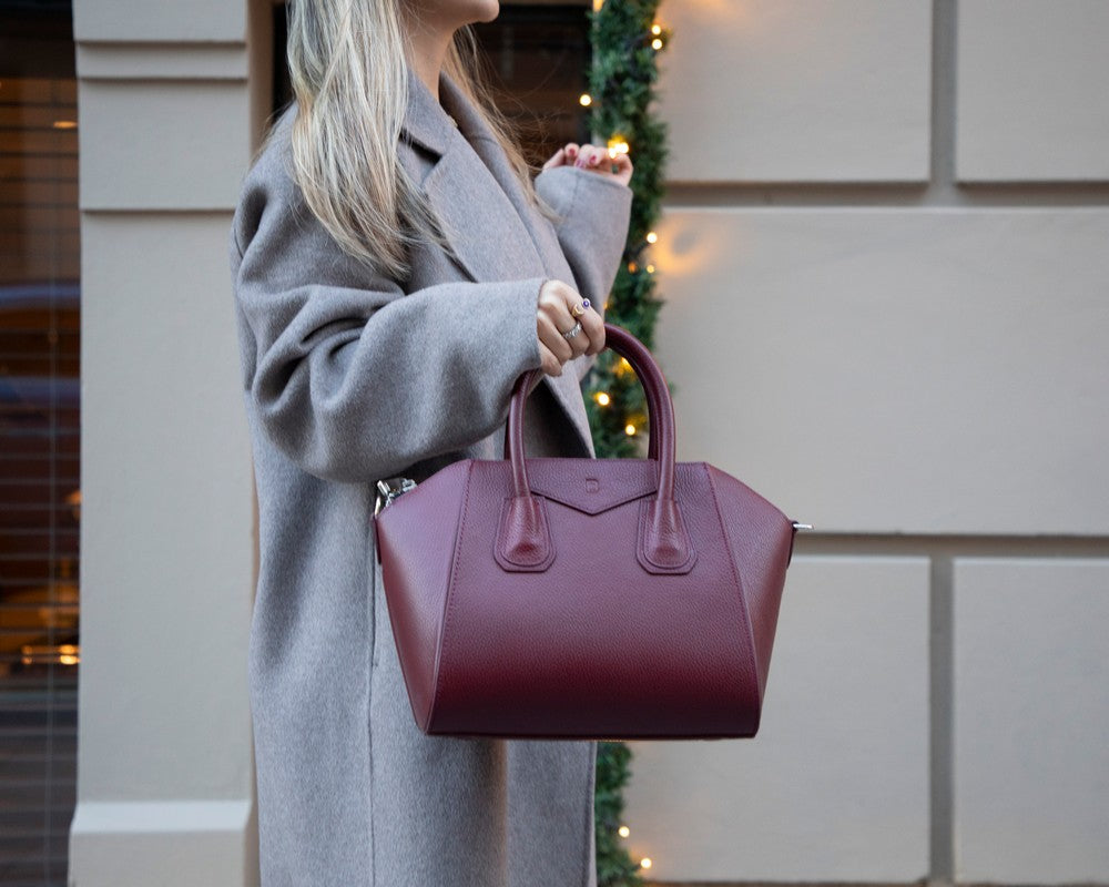 Lorenza Lederhandtasche für Damen, mittelgroß