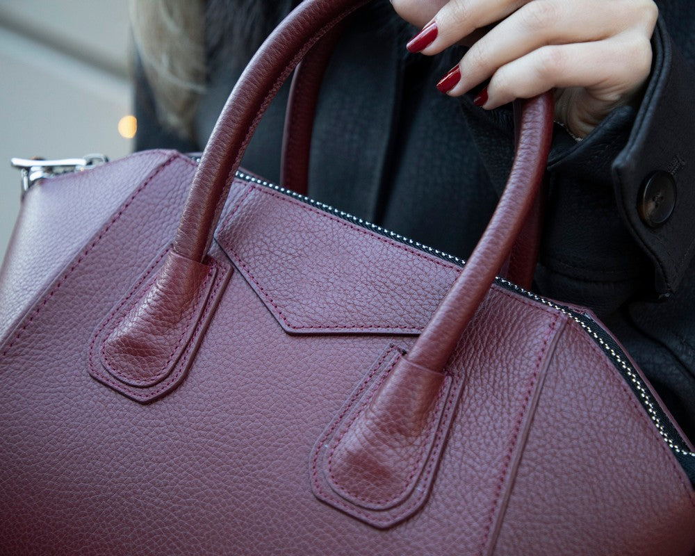 Lorenza Lederhandtasche für Damen, mittelgroß