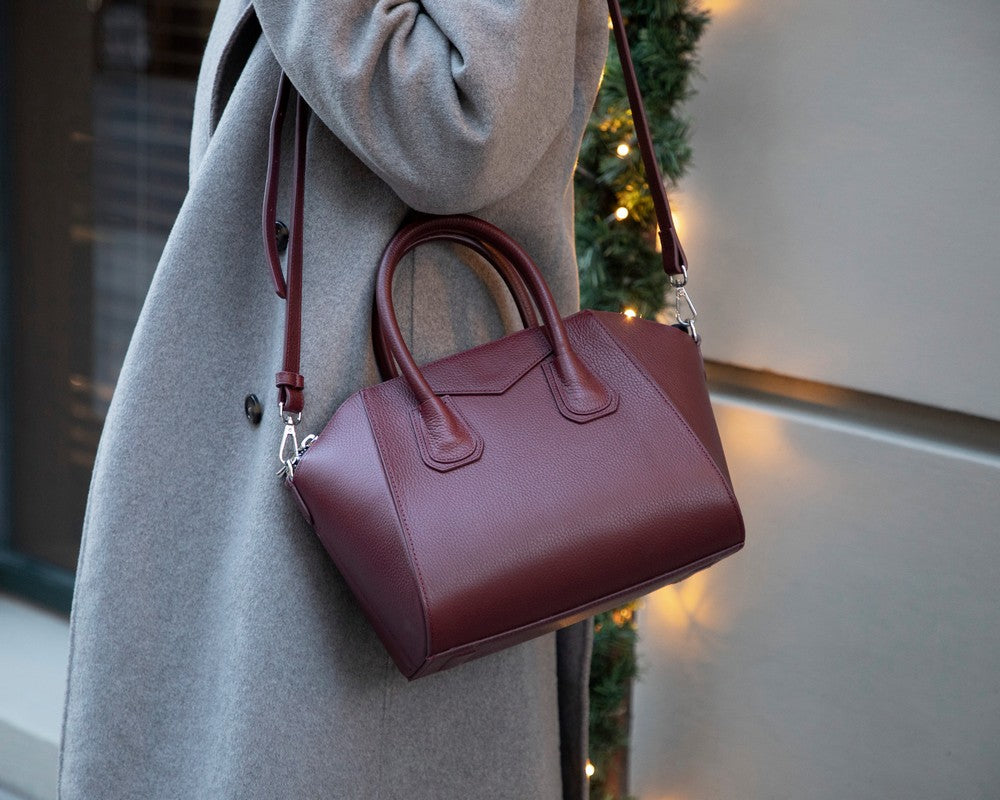 Lorenza Lederhandtasche für Damen, mittelgroß