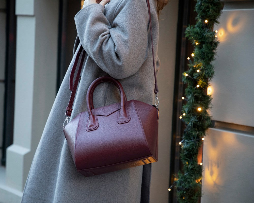 Lorenza Lederhandtasche für Damen, mittelgroß