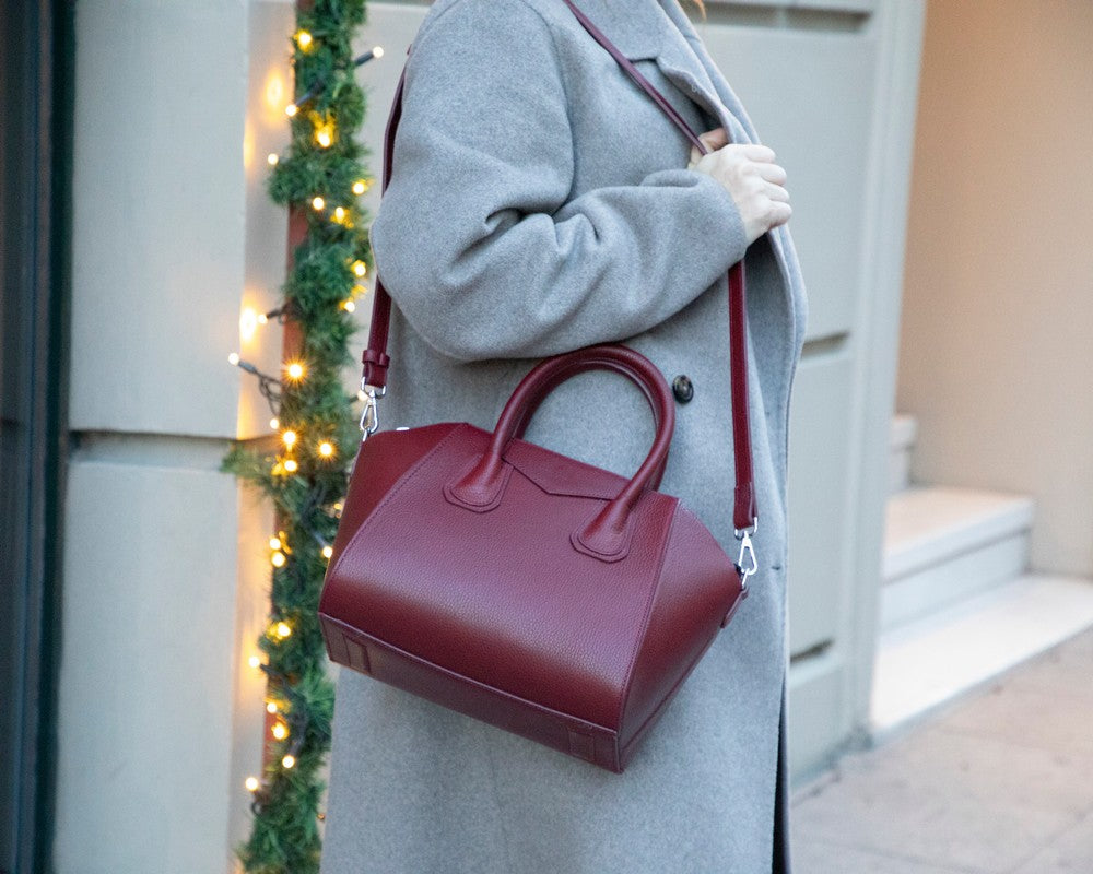 Lorenza Lederhandtasche für Damen, mittelgroß