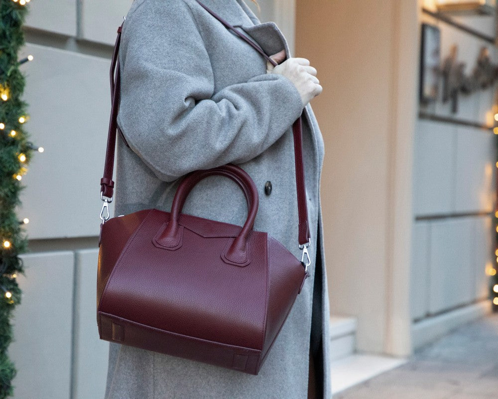 Lorenza Lederhandtasche für Damen, mittelgroß