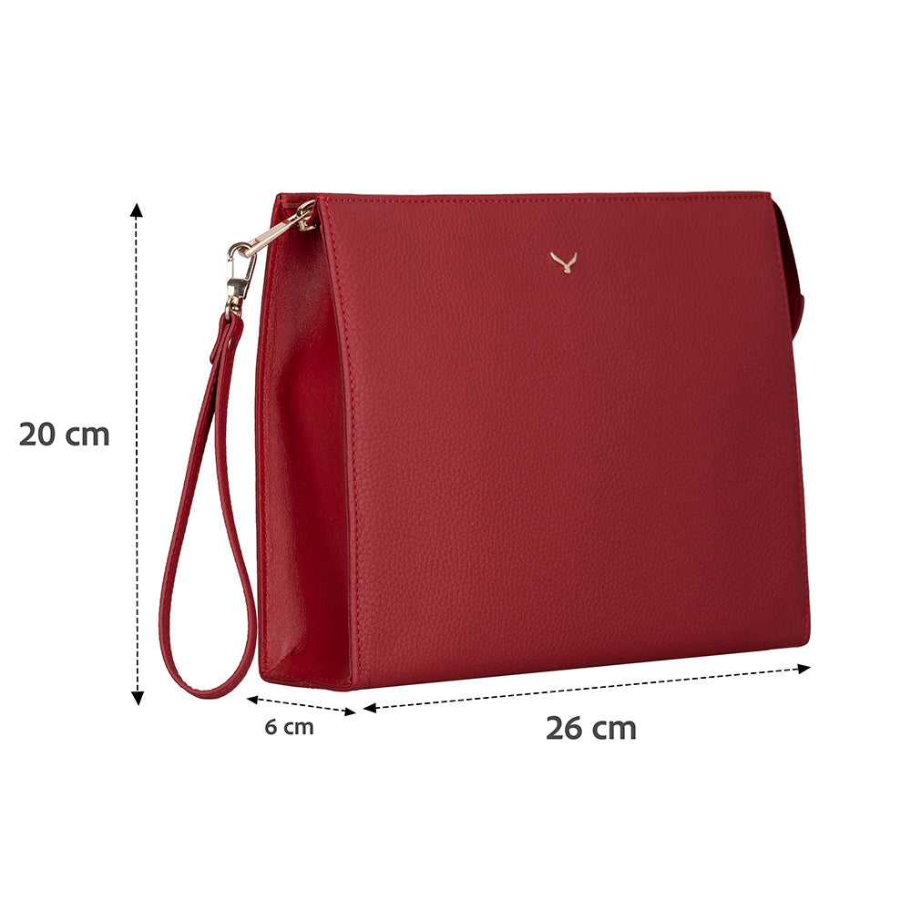 Adorn Genuine Leather Women's Wristlet Pouch & Clutch Bag