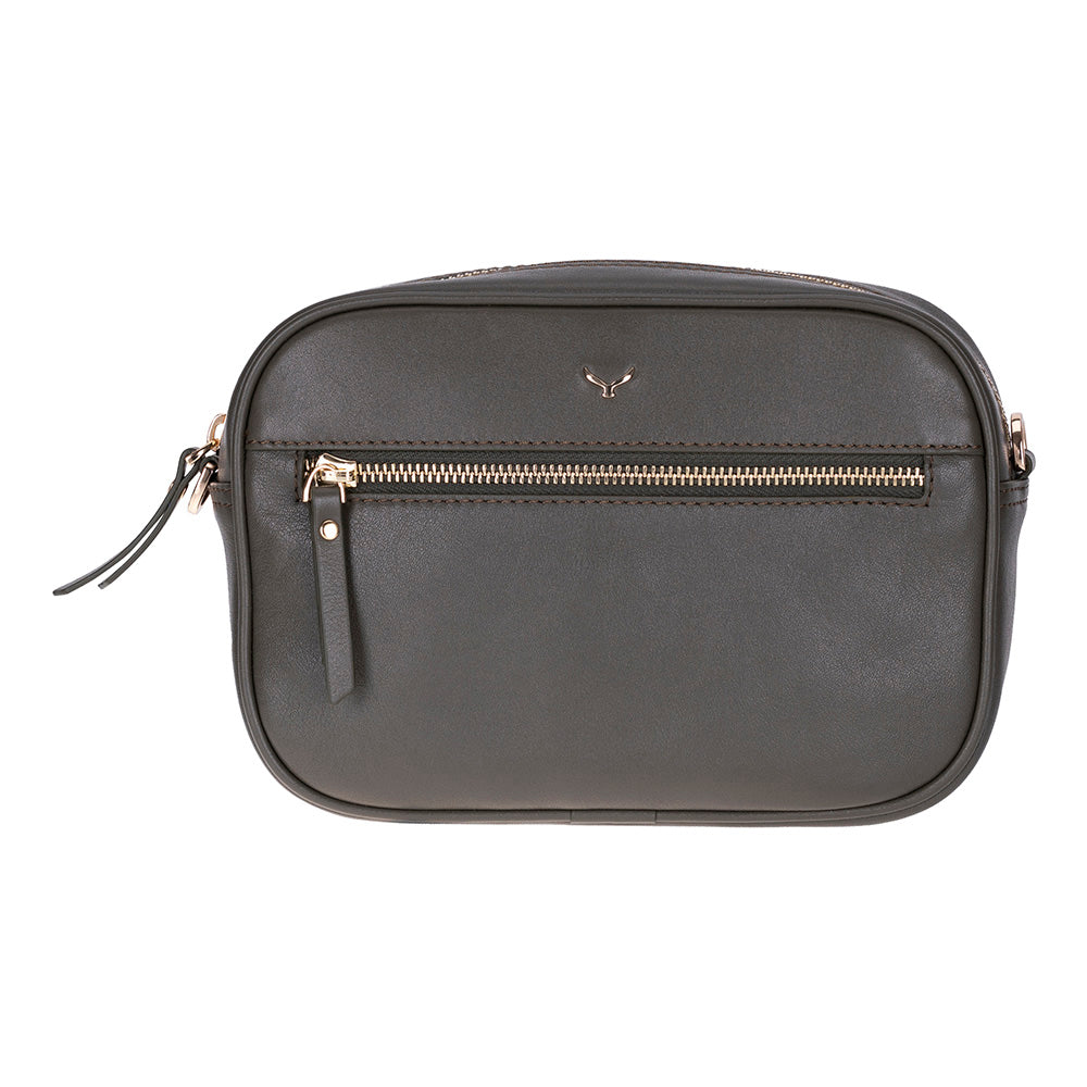 Smaragdgrüne Leder-Damentasche